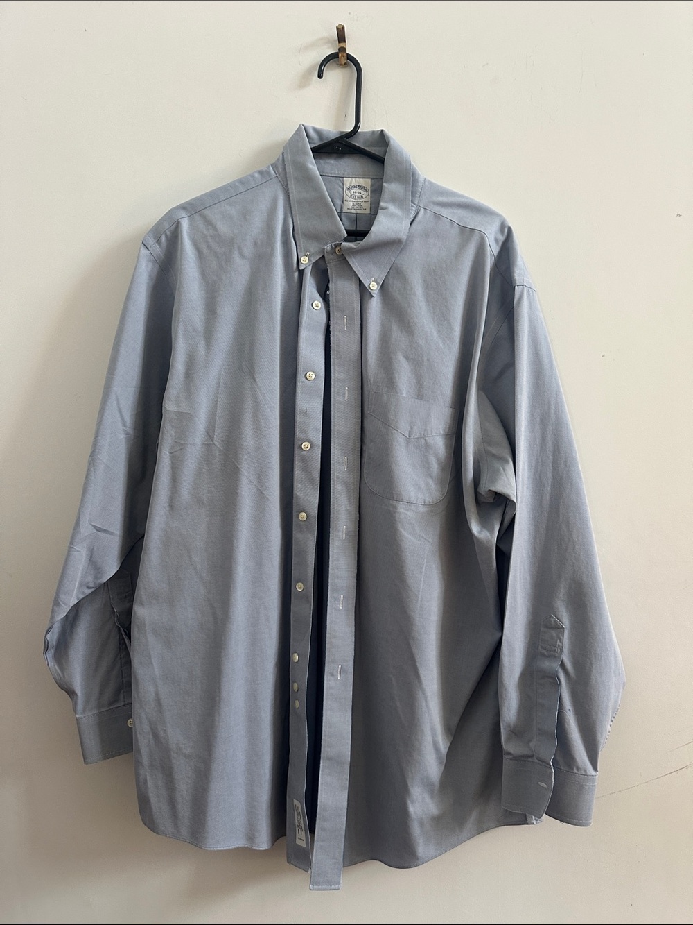 Brooks Brothers Light Blue Oxford Button-Down Dress Shirt Slim Fit